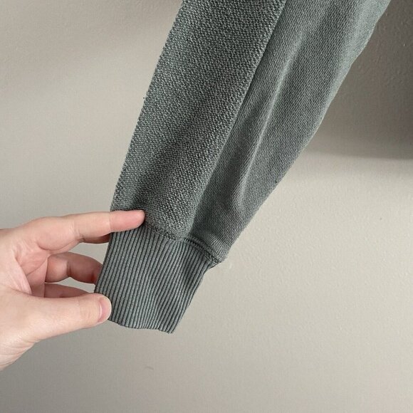 Aerie Women XS Green Terry Casual Comfort Relaxed Pullover Cropped Sweatshirt - Picture 3 of 9